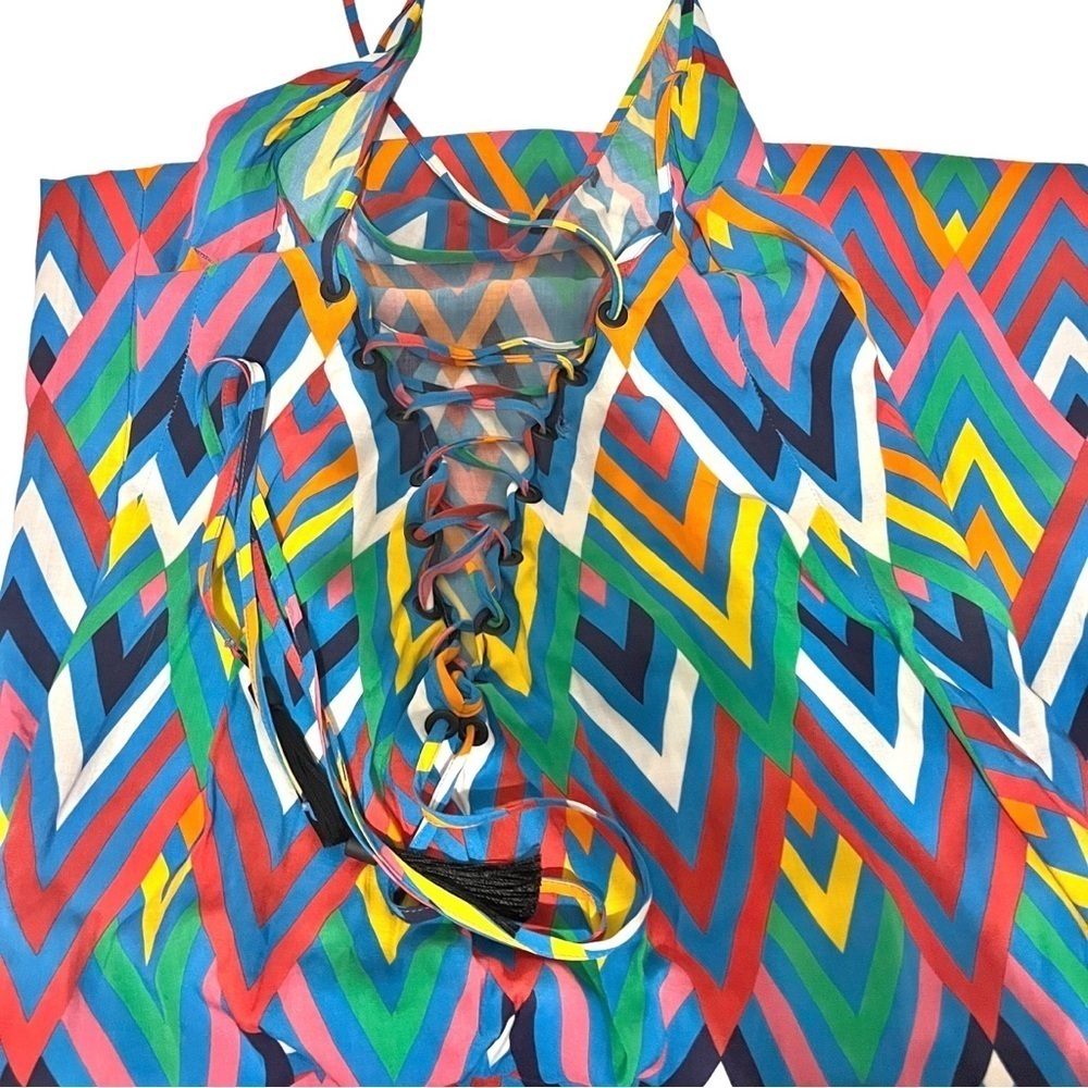 Emma Pake Emilia Maxi Dress sz: S Colorful Printed Lightweight Beach Cover Up - Picture 5 of 7